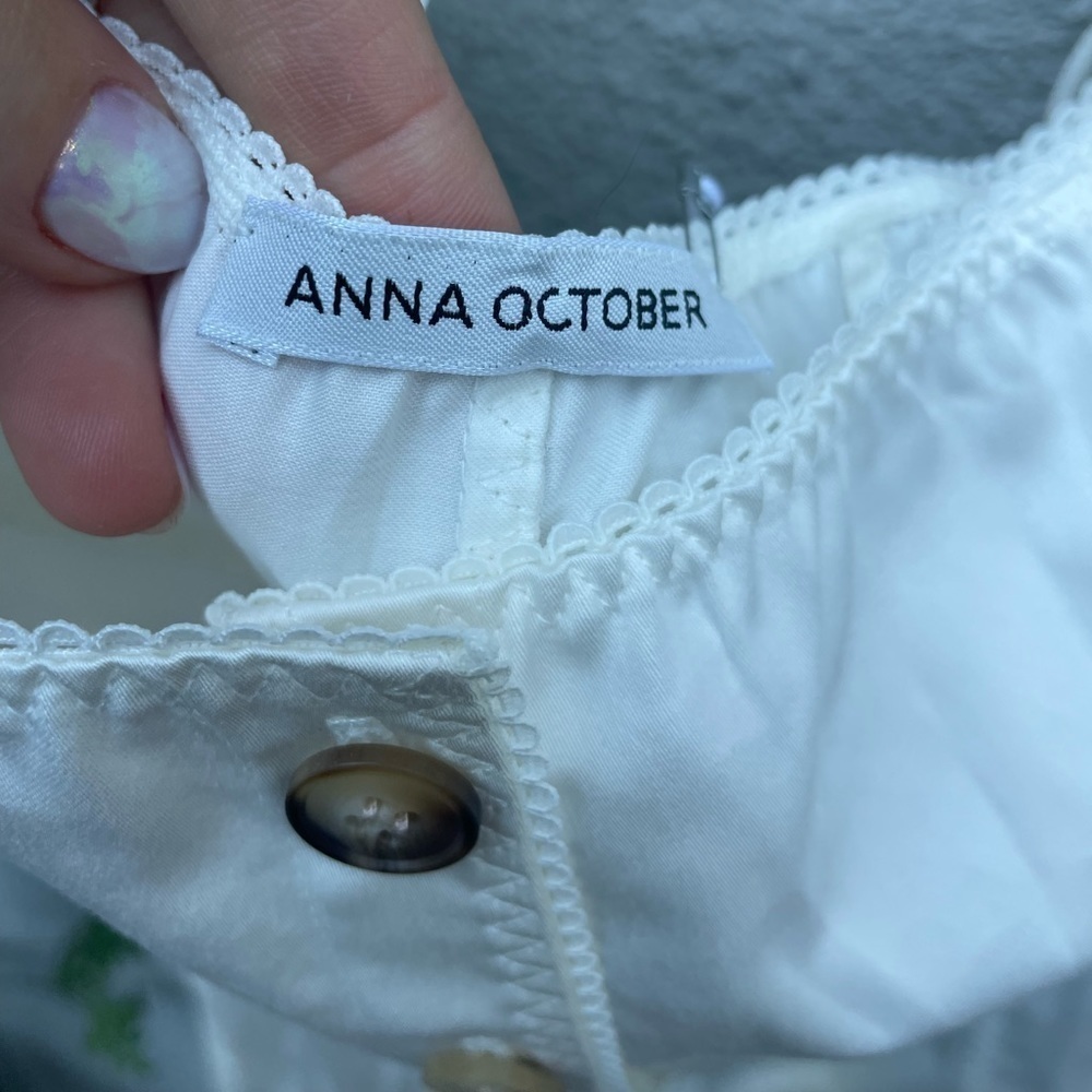Anna October Midi Dress Short Sleeve In White New With Tags! — image 5 of 8